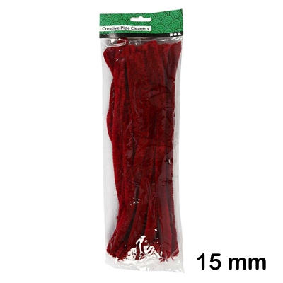 paquete 15 limpiapipas 15mm granate