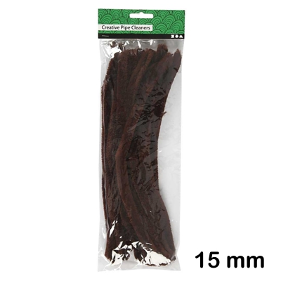 paquete 15 limpiapipas 15mm marron