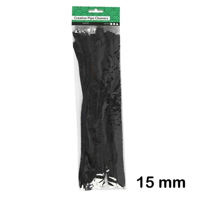 paquete 50 limpiapipas 15mm negro