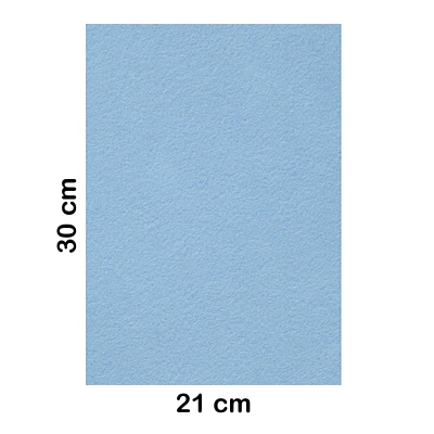 lamina fieltro 20x30cm 2mm azul claro
