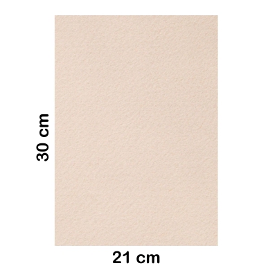 lamina fieltro 20x30cm 2mm beige