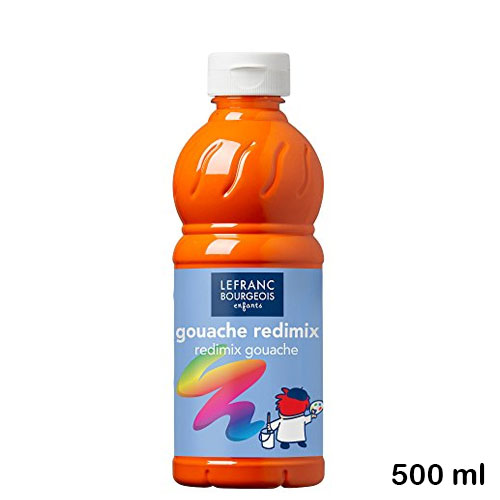 tempera redimix 500ml naranja fuerte