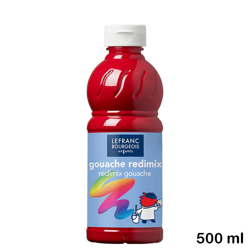 tempera redimix 500ml rojo carmin