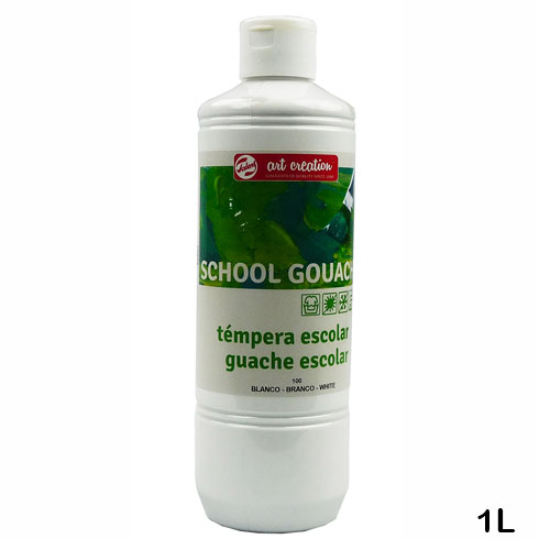 tempera escolar 1l. titan blanca