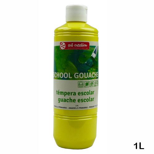 tempera escolar 1l. titan amarilla