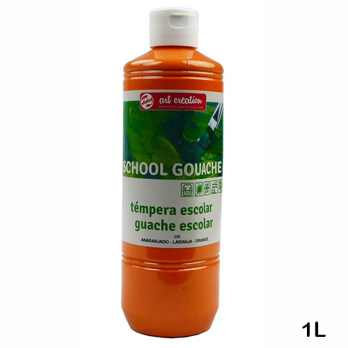tempera escolar 1l. titan naranja
