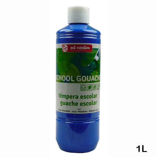 tempera escolar 1l. titan azul cyan