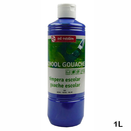 tempera escolar 1l. titan azul fuerte