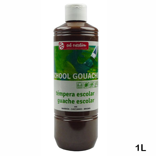 tempera escolar 1l. titan marron fuerte