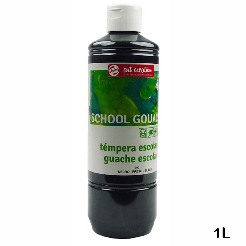 tempera escolar 1l. titan negra
