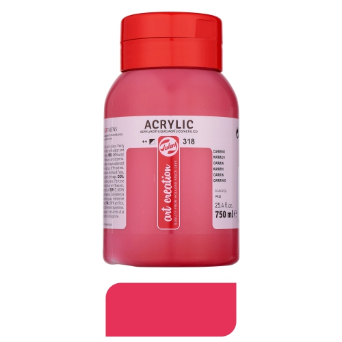 tempera acrilica 750ml vermell fort