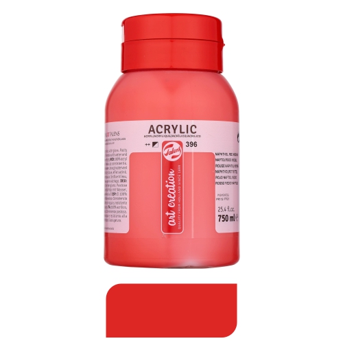 tempera acrilica 750ml roja talens