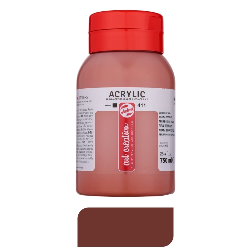 tempera acrilica 750ml marro siena talen