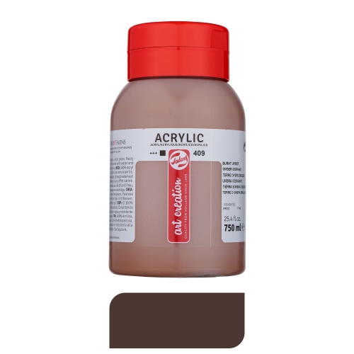 tempera acrilica 750ml marro fort talens