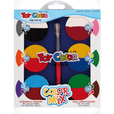 caixa 6 aquarel.les 57mm colormix