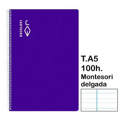 libreta t.4 pauta montesori 3'5 100h lil