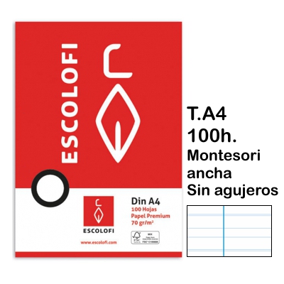 rec. pauta mont.5mm. a4 c/m s/t 100h.