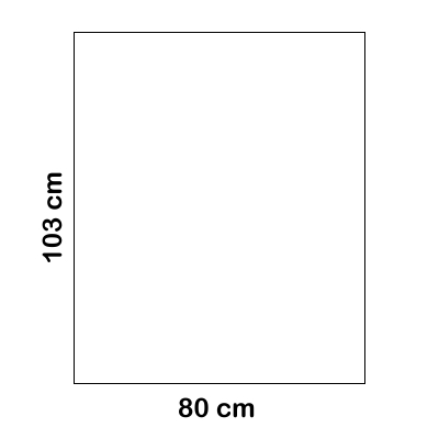 bossa plastic 80x103cm blanc