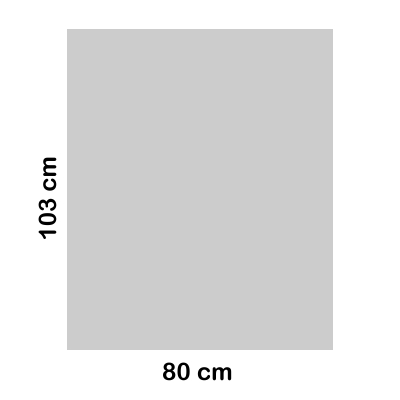 bossa plastic 80x103cm gris