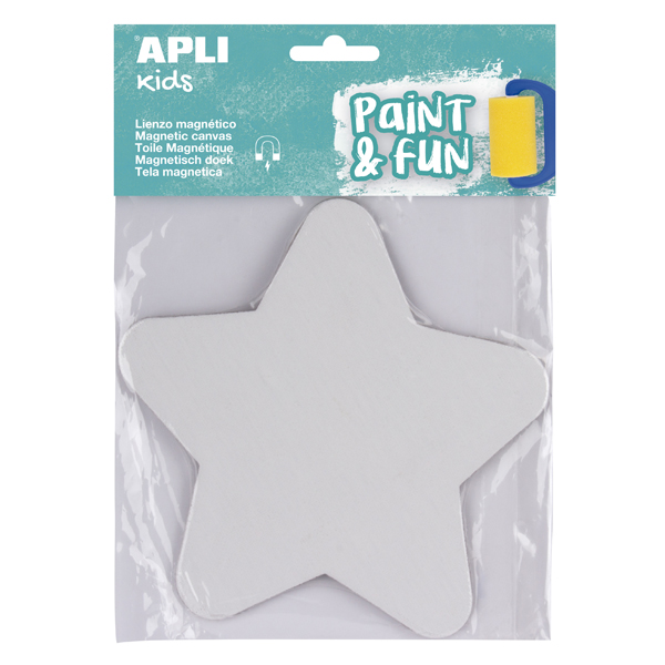 lienzo magnetico estrella 15x15cm. apli