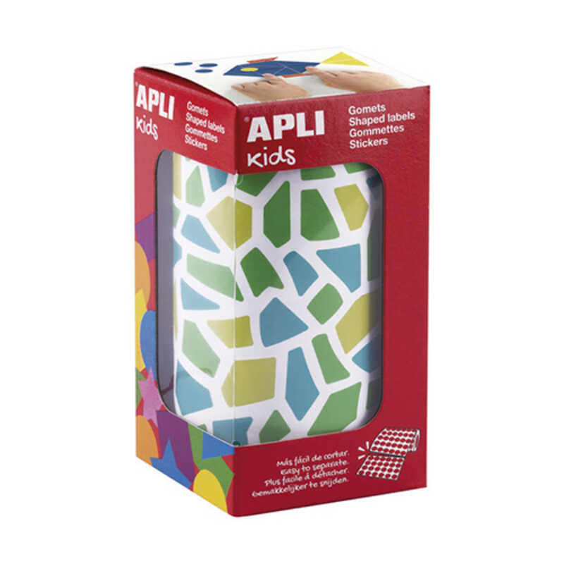 rollo 2460 gomets mosaico azul/verdes