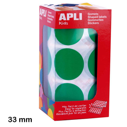 rollo gomets redondo xl de 33mm verde