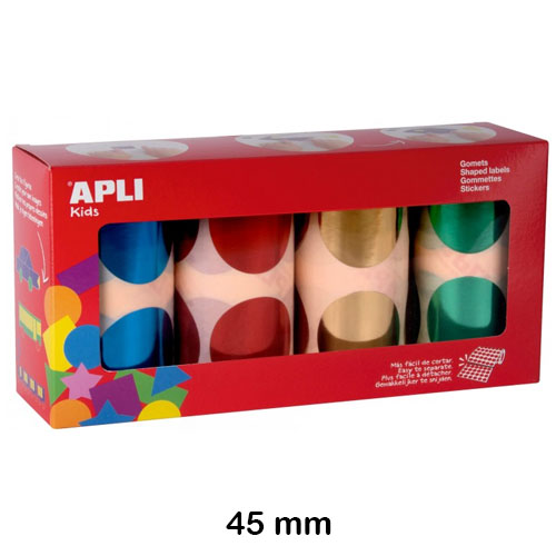 p. 4 rollos gomets 45mm met az/rj/do/ve