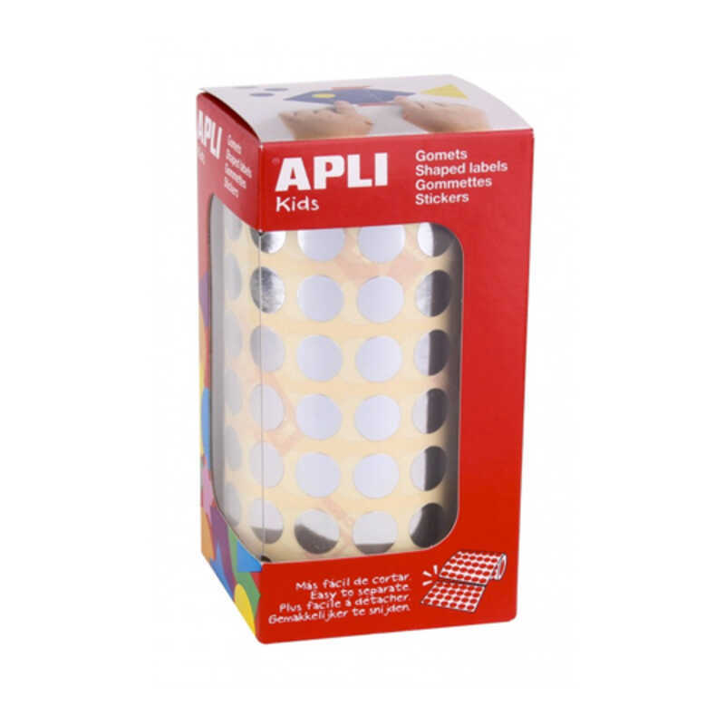 rollo gomets redondo 10.5mm plata