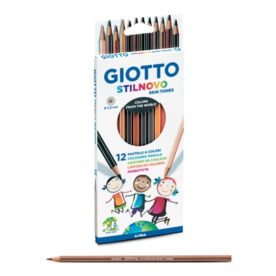 caixa 12 llapis colors tons pell giotto