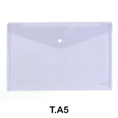 sobre plastico a5 c/broche transparente