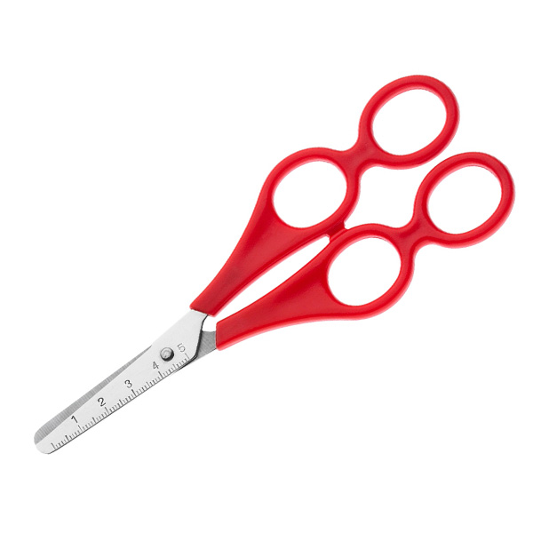 tijera iniciacion doble mango 13cm.