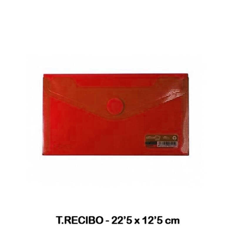 sobre multiline pp t.recibo velcro rojo