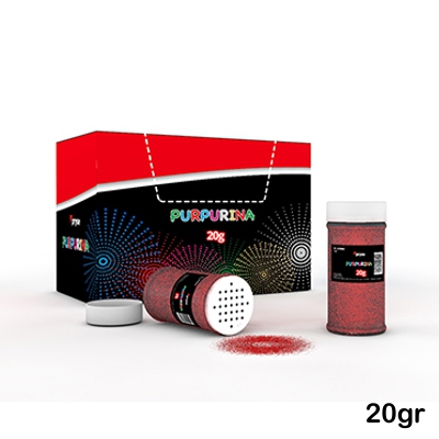 bote 20gr. purpurina rojo