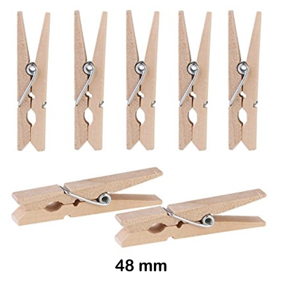 paq.48 pinzas 48mm madera natural