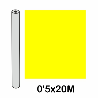 rollo forro 0.5x20m 100 micras amarillo