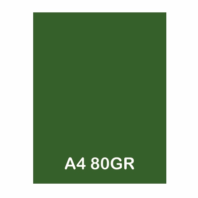 paquete 500h papel a4 80gr verde aveto