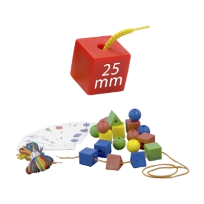 bote 100 figuras ensartables 25mm