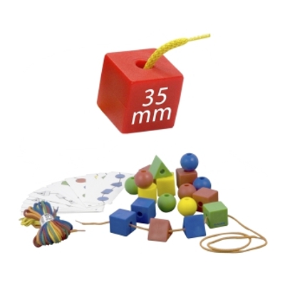 bote 60 piezas ensartables 35mm