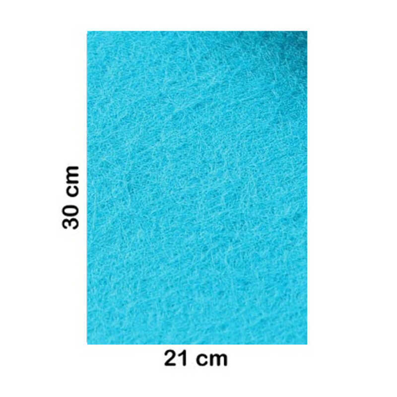 lamina fieltro 20x30cm 2mm azul turquesa