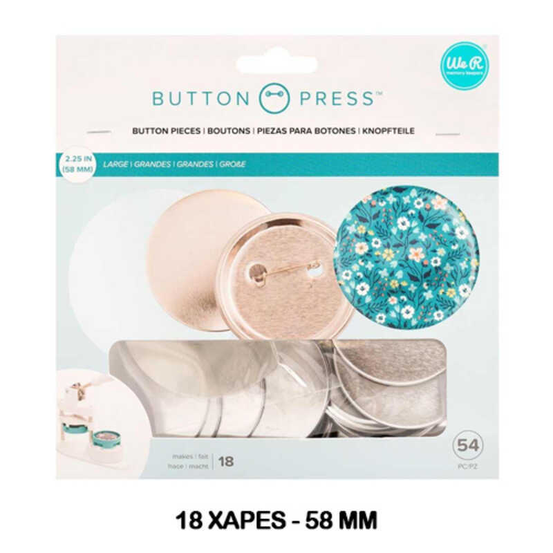 pack 18 chapas 58mm button press