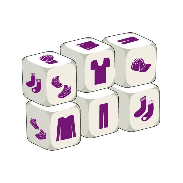 pack 6 dados piezas de ropa
