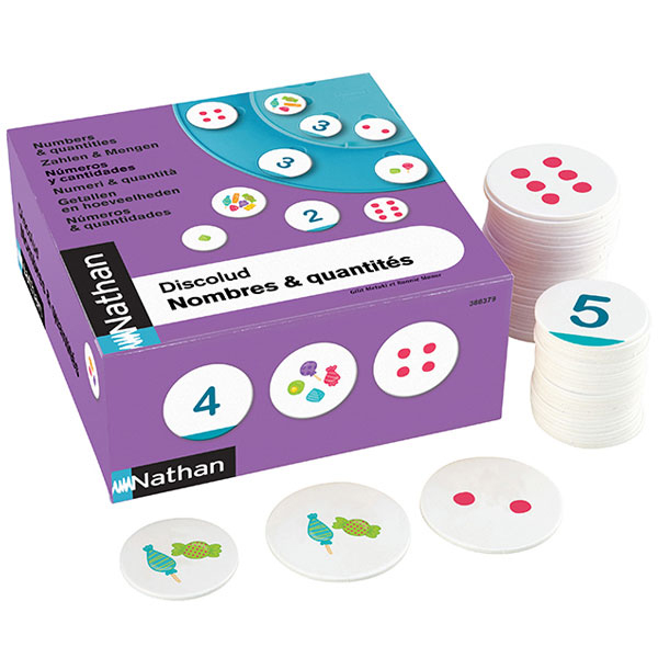 discolud numeros y cantidades del 1 al 6