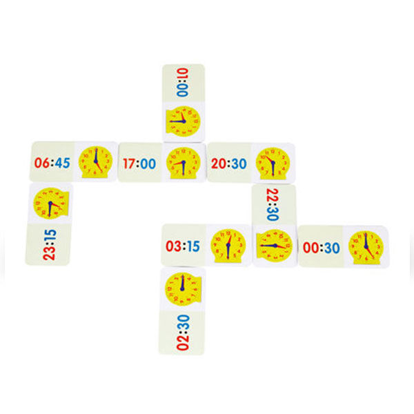 domino de horas c/reloj agujas y digital