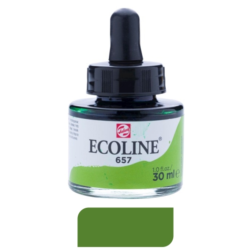 acuarela liquida 30ml verde fuerte 657