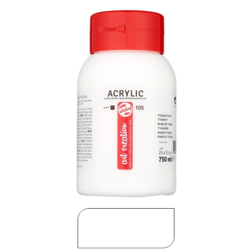 tempera acrilica 750ml blanca talens