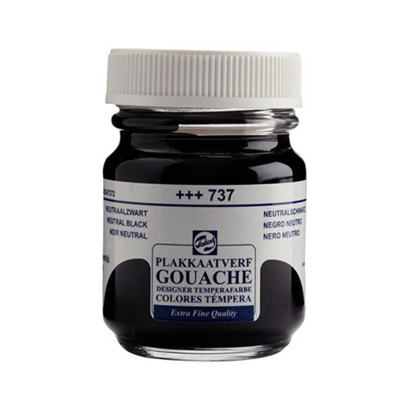 tempera gouche talens 50ml negra 737