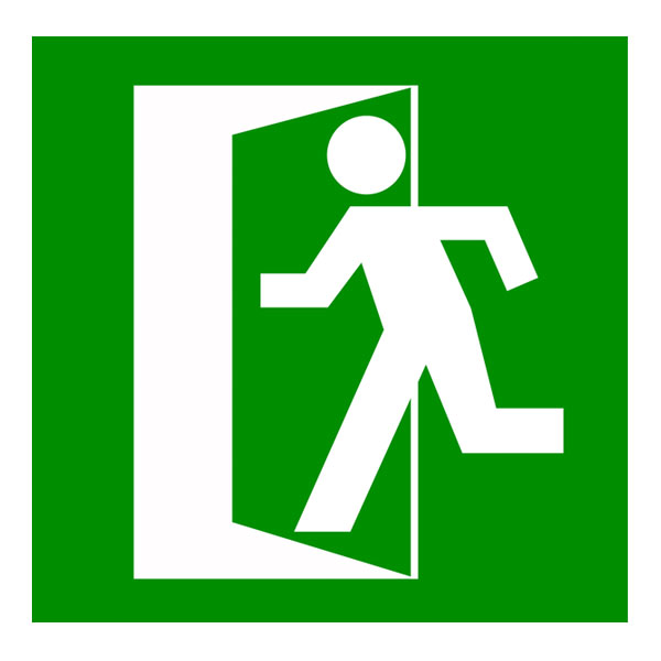 seâ¥al autoadhesiva salida 11.4x11.4cm