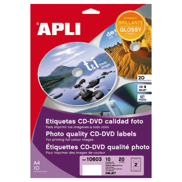 etiquetas 20h cd-dvd 117mm fotografica