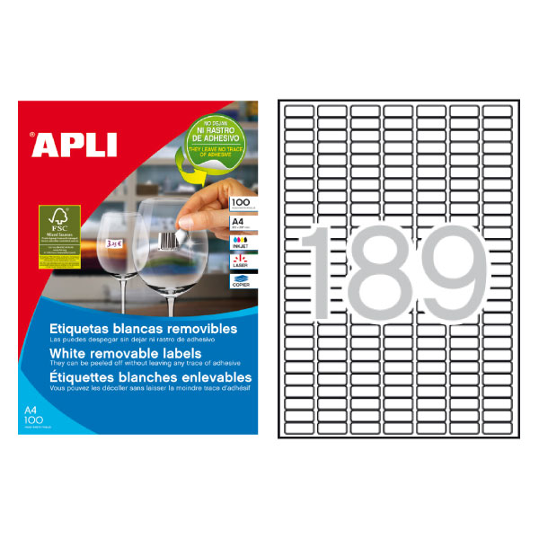pack 25h. etiquetas rem. 25.4x10mm