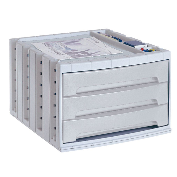 archivotec 3 cajones gris